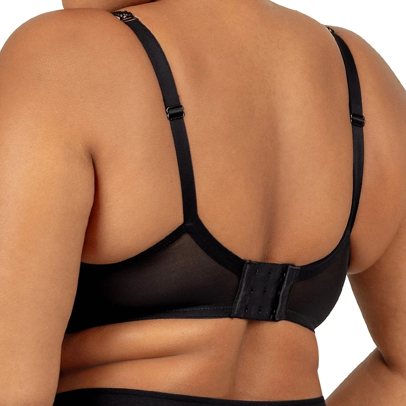 Curvy Couture Tulip Lace Push Up Bra-1017