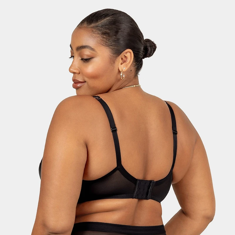 Curvy Couture Tulip Lace Push Up Bra-1017