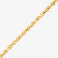 Womens 10K Gold 24 Inch Rope Chain Necklace