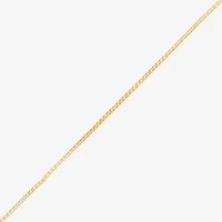 Womens 10K Gold Inch Box Chain Necklace