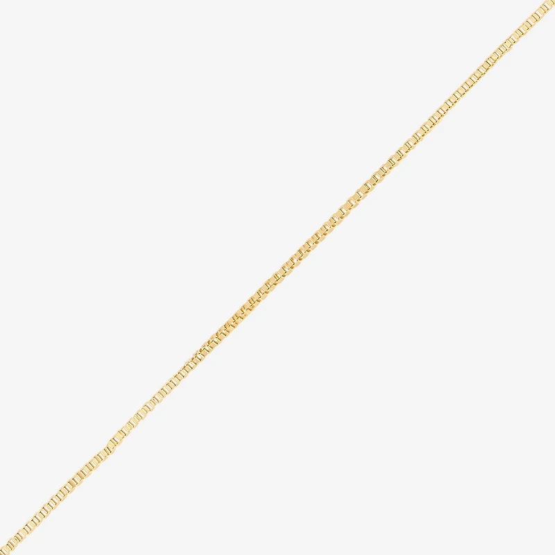 Womens 10K Gold 20 Inch Box Chain Necklace