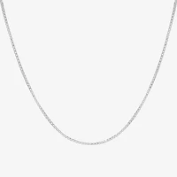 Womens 10K Gold Inch Box Chain Necklace