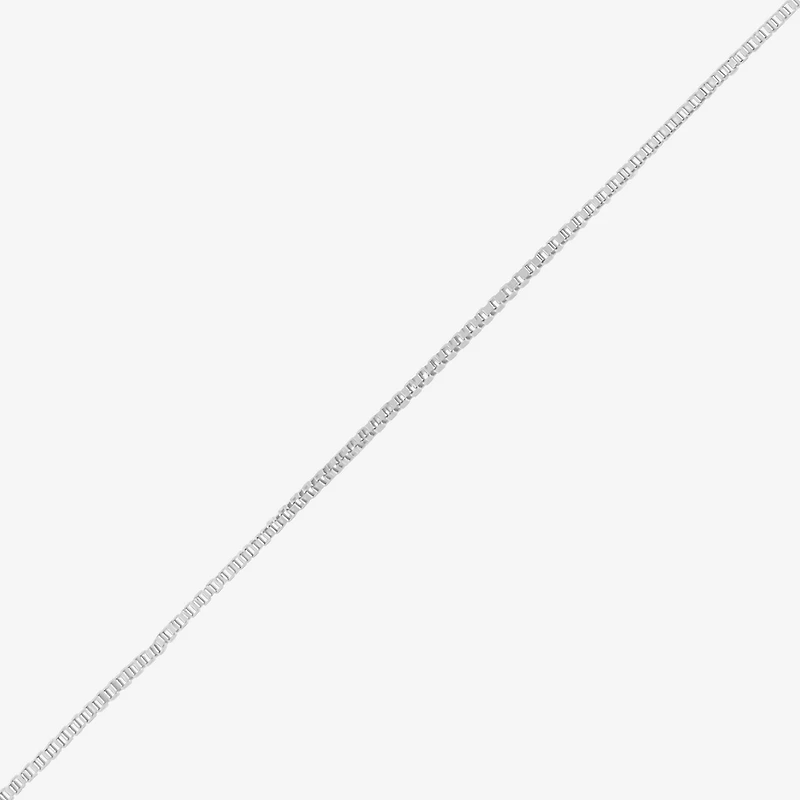 Womens 10K Gold Inch Box Chain Necklace
