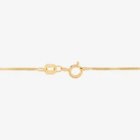 Womens 10K Gold 16 Inch Box Chain Necklace