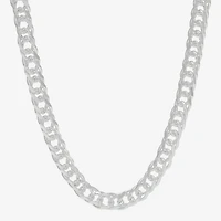 Womens Sterling Silver 20 Inch Curb Chain Necklace