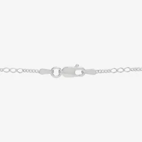 Made in Italy Womens Sterling Silver 9 1/2 Inch Solid Figaro Chain Bracelet