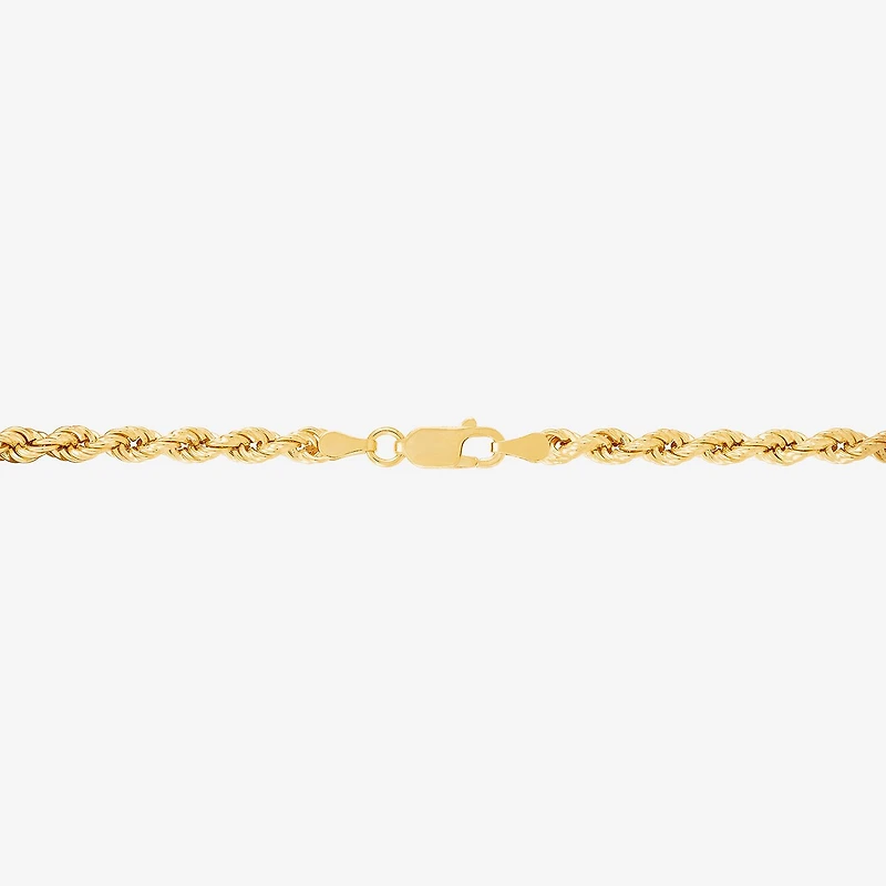 Made in Italy Womens 24K Gold Over Silver 18 Inch Rope Chain Necklace