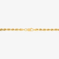 Made in Italy Womens 24K Gold Over Silver 18 Inch Rope Chain Necklace