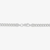 Made in Italy Womens Sterling Silver Inch Curb Chain Necklace