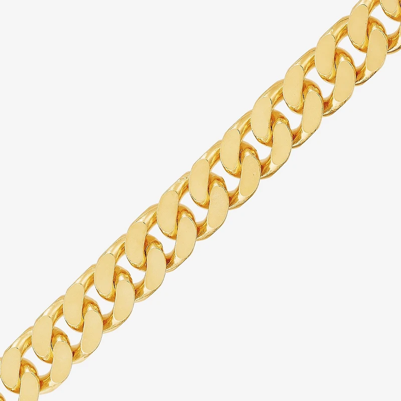 Made in Italy Mens 24K Gold Over Silver 22 Inch Curb Chain Necklace
