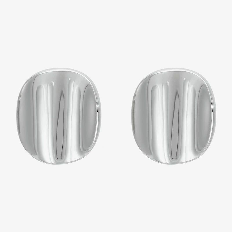 Limited Quantities! Sterling Silver 10.8mm Round Stud Earrings
