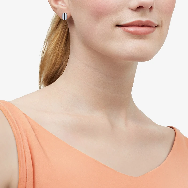 Limited Quantities! Sterling Silver 10.8mm Round Stud Earrings