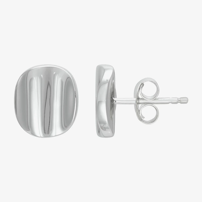 Limited Quantities! Sterling Silver 10.8mm Round Stud Earrings
