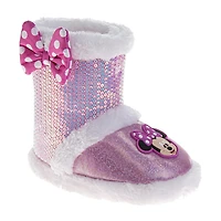 Josmo Toddler Girls Minnie Mouse Insulated Flat Heel Snow Boots