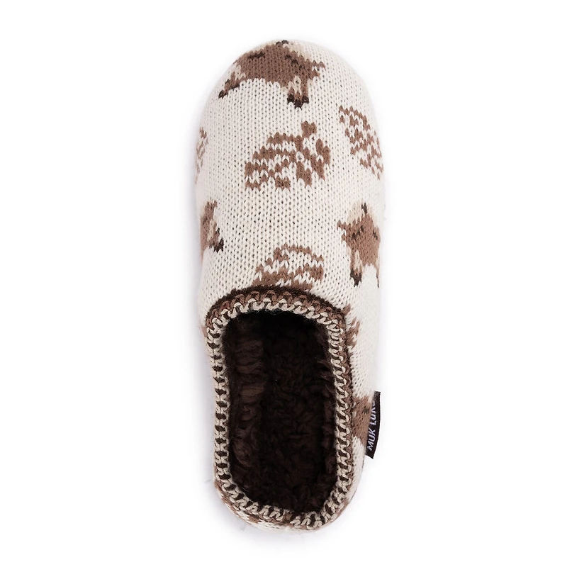 Muk Luks Ml F 26 Ds Slippers Womens Memory Foam Slip Resistant Clog
