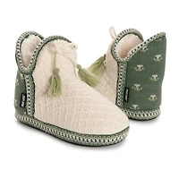 Muk Luks Ml F 26 Ds Slippers Womens Memory Foam Slip Resistant Bootie