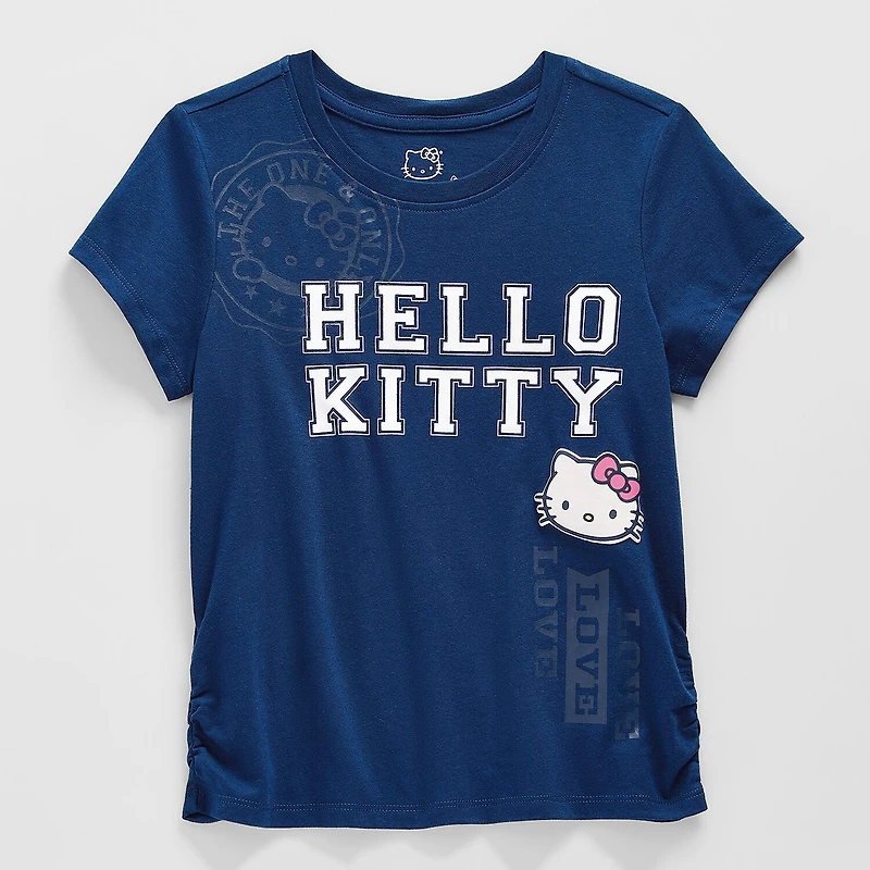 Little & Big Kid Girls Crew Neck Short Sleeve Regular Fit Hello Kitty Graphic T-Shirt