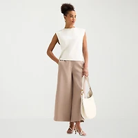 Worthington Womens Crew Neck Sleeveless Blouse