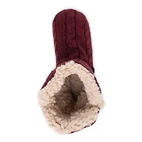 Muk Luks Ml F 26 Ds Slippers Womens Memory Foam Slip Resistant Bootie