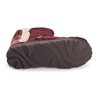 Muk Luks Ml F 26 Ds Slippers Womens Memory Foam Slip Resistant Bootie