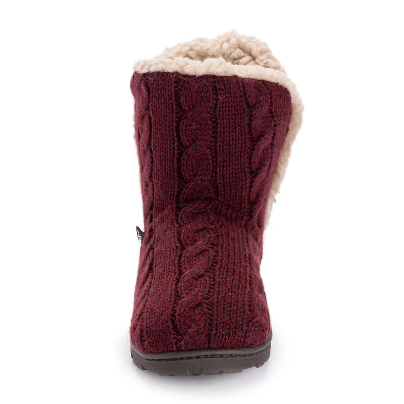 Muk Luks Ml F 26 Ds Slippers Womens Memory Foam Slip Resistant Bootie