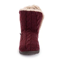 Muk Luks Ml F 26 Ds Slippers Womens Memory Foam Slip Resistant Bootie