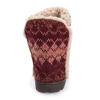 Muk Luks Ml F 26 Ds Slippers Womens Memory Foam Slip Resistant Bootie