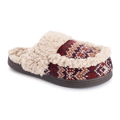 Muk Luks Ml F 26 Ds Slippers Womens Memory Foam Slip Resistant Slip-On