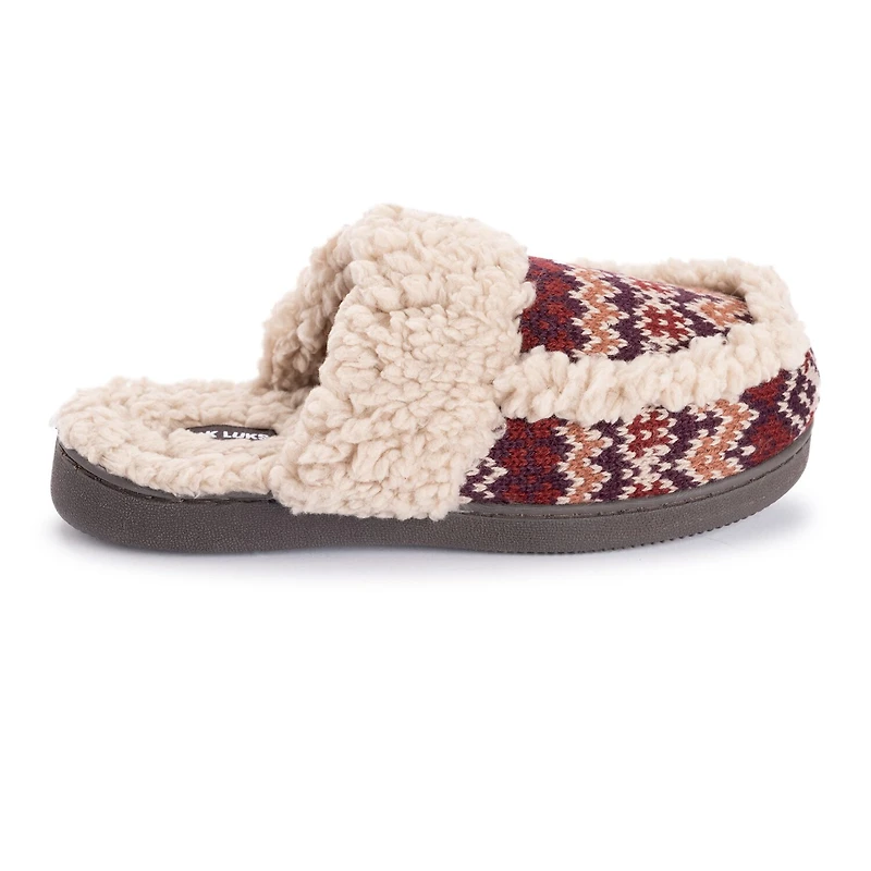 Muk Luks Ml F 26 Ds Slippers Womens Memory Foam Slip Resistant Slip-On