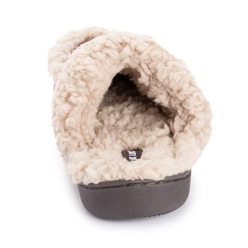 Muk Luks Ml F 26 Ds Slippers Womens Memory Foam Slip Resistant Slip-On
