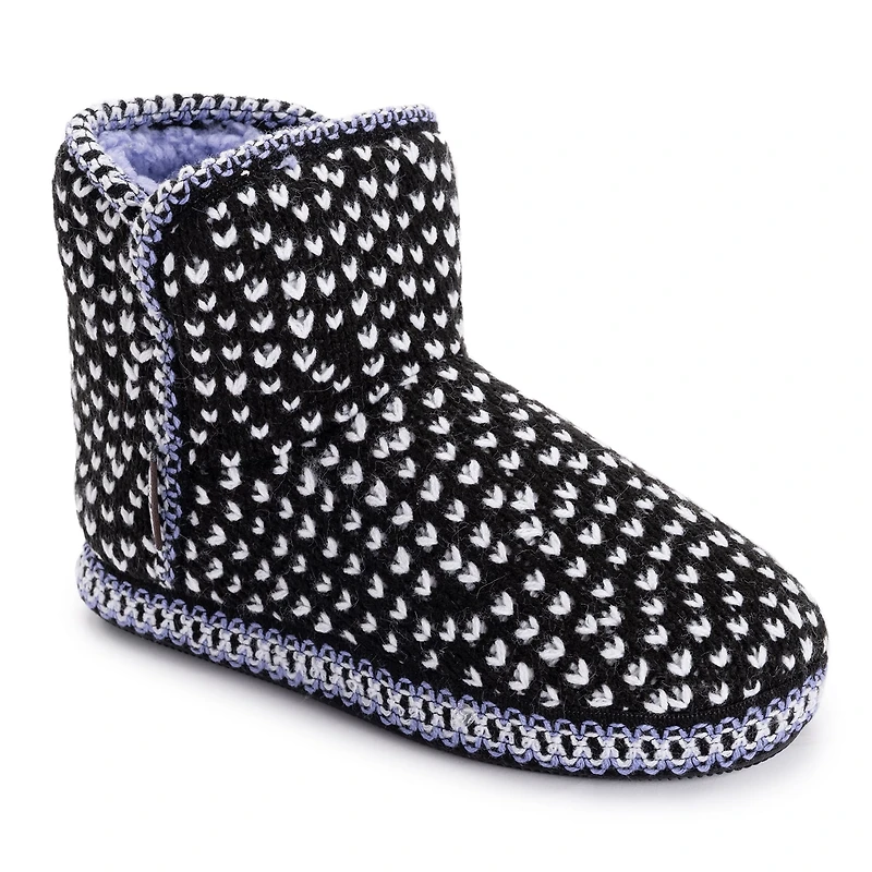 Muk Luks Womens Memory Foam Slip Resistant Bootie Slippers
