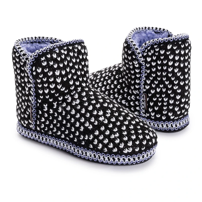 Muk Luks Womens Memory Foam Slip Resistant Bootie Slippers