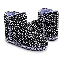 Muk Luks Womens Memory Foam Slip Resistant Bootie Slippers