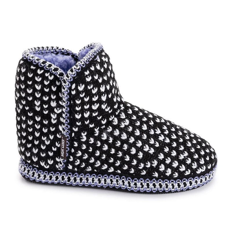 Muk Luks Womens Memory Foam Slip Resistant Bootie Slippers