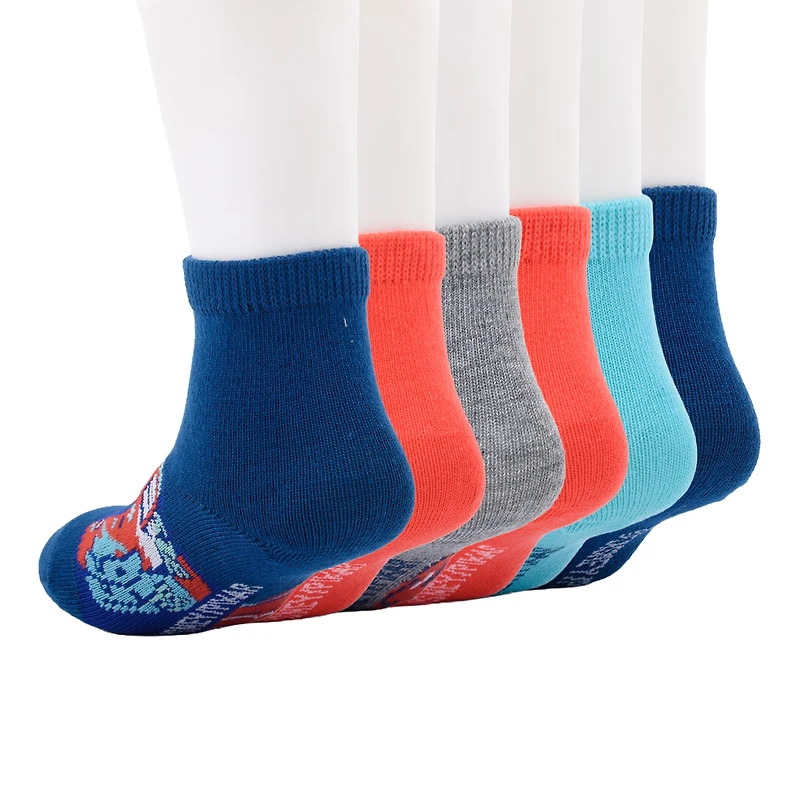 Boys 6 Pair Quarter Ankle Socks