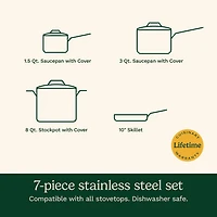 Cuisinart Chef'S Stainless Steel 7-Pc. Cookware Set