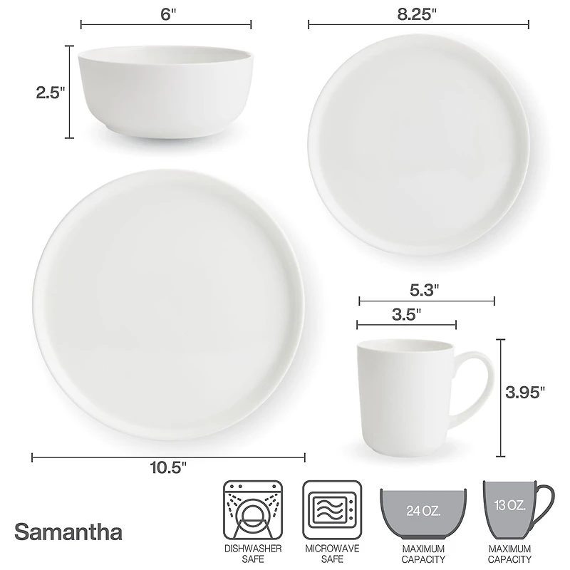 Mikasa Mikasa Sam 16-pc. Bone China Dinnerware Set