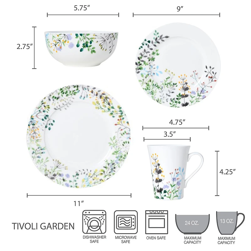 Mikasa Garden 16-pc. Bone China Dinnerware Set