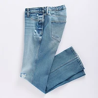 Arizona Womens Juniors Low Rise Adaptive Seated Wear Straight Leg Jean