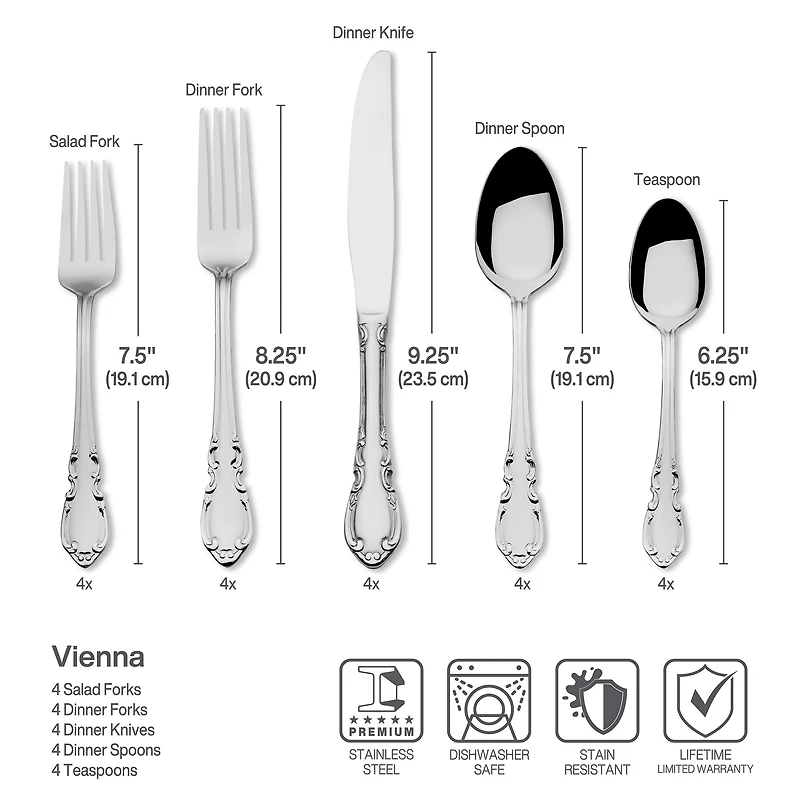 Pfaltzgraff® Everyday Vienna 20-pc. Flatware Set