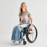 Arizona Airy Drape Womens Juniors Low Rise Adaptive Seated Wear Baggy Fit Jean