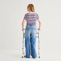 Arizona Womens Juniors Low Rise Straight Leg Jean