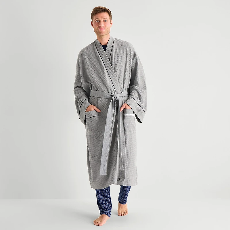 Stafford Waffle One Size Mens Big Waffle Long Sleeve Long Length Robe