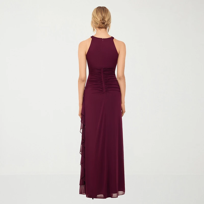 DJ Jaz Womens Round Neck Sleeveless Evening Gown