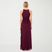 DJ Jaz Womens Round Neck Sleeveless Evening Gown