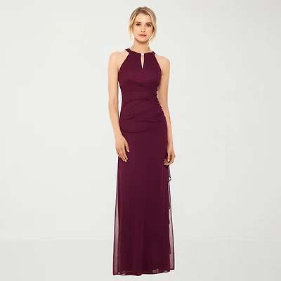 DJ Jaz Womens Round Neck Sleeveless Evening Gown