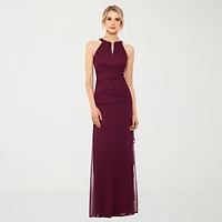 DJ Jaz Womens Round Neck Sleeveless Evening Gown