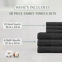 Home Weavers Inc Hazel Collection 100% Cotton Zero Twist Super Absorbent -pc. Quick Dry Bath Towel Set