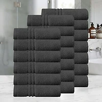 Home Weavers Inc Hazel Collection 100% Cotton Zero Twist -pc. Quick Dry Bath Towel Set