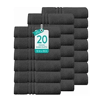 Home Weavers Inc Hazel Collection 100% Cotton Zero Twist -pc. Quick Dry Bath Towel Set